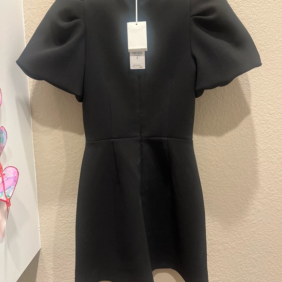 Rebeccca Vallance Estella Black Puff Sleeve Mini Dress - Picture 2 of 6